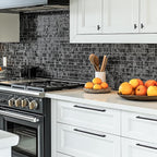 JOY DECOR 50 Pack Cabinet Handles, Black Cabinet Pulls, 12-3/5 Inch Kitchen Closet Handles Square Drawer Pulls Stainless Steel Drawer Hardware, 320mm Hole Centers