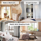 MYSKY HOME Small Window Curtains for Bathroom Kitchen 45 Inches Long Pink Pom Pom White Sheer Curtains Nursery Bedroom Girls Kids Room Rod Pocket 2 Panels Boho Cafe Window Drapes Blush 52" x 45"