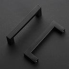 Ravinte 30 Pack Black Cabinet Pulls 4 Inch Square Cabinet Handles Matte Black Kitchen Hardware for Cabinet Square Drawer Pulls