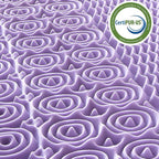 MUXHOMO 3-Inch King Mattress Topper, 7-Zone Egg Crate Foam for Back Pain Relief, Cooling Gel-Infused Lavender Bed Pad, CertiPUR-US & Oeko-TEX Certified