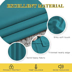 NICETOWN Bedroom Blackout Curtains Panels - Triple Weave Energy Saving Thermal Insulated Solid Grommet Blackout Draperies for Patio (80 inches by 108 Inch, Peacock Teal, Set of 2)
