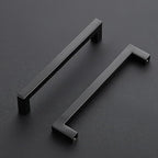 Ravinte 5 Pack Square Cabinet Pulls 6-1/4 Inch Black Kitchen Cabinet Handles Matte Black Kitchen Hardware for Drawer Pulls Drawer Handles Come with Screwdriver