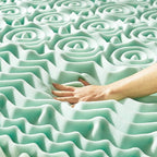 Mellow 1.5 Inch 5-Zone Memory Foam Mattress Topper, Calming Aloe Infusion, Dorm Essentials, Twin