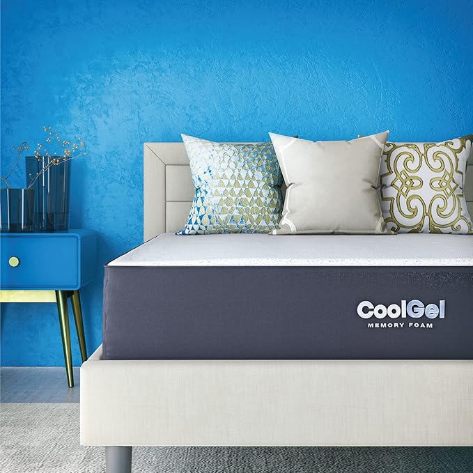 COOL GEL 10 Inch King Mattress Memory Foam Medium Firm, King Size Memory Foam Mattress Cooling, Made in The USA, 10" Depth with Pressure Relief, CertiPUR-US Certified No Fiberglass, CoolGel Bed