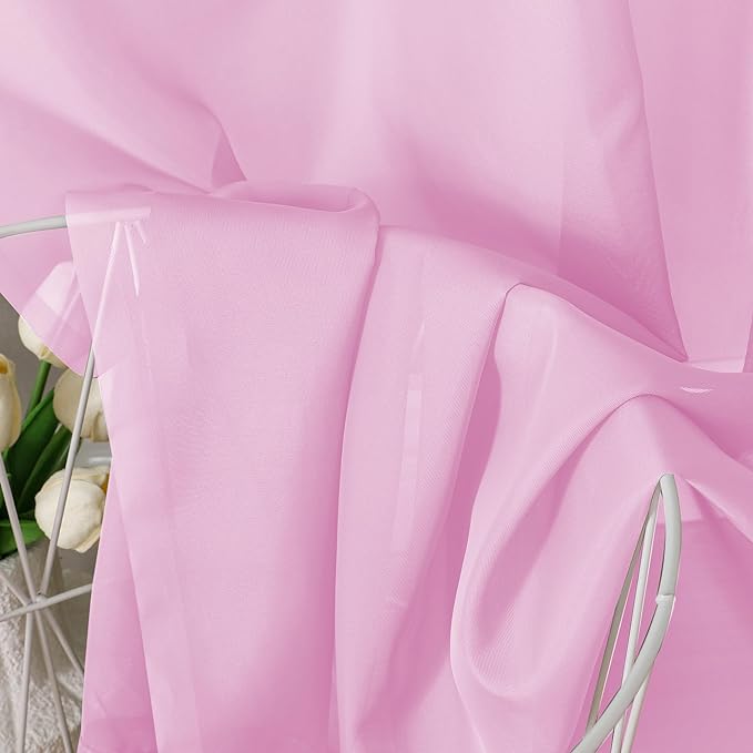 Aiyufeng Sheer Pink Curtains 72inches Long