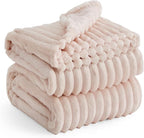 Bedsure GentleSoft Blankets Queen Size for Bed - Cozy Soft Blankets for Women, Cute Large Fleece Throws for Girls, Crystal Pink, 90x90 Inches