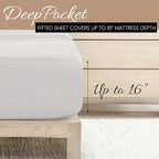 Linen Market Double-Brushed Patterned Microfiber California King Sheet Set 4 Piece – Oeko-TEX Certified Ultra Soft & Wrinkle-Free - 16" Deep Pocket Sheets Easy Care Cal-King Size - Stippled Gray