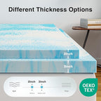 Novilla Memory Foam Mattress Topper King - 3 Inch Cooling Gel Infused Memory Foam | Slow-Rebound Pressure Relief | CertiPUR Certified | Comfort for Sleeper Sofa, RV, Camper, Dorm Room