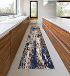 Keen Home Design Area Rugs - 2x14 Non-Shedding, Abstract Rugs for Kitchen, Living Room, Bedroom, Dining Room, Entryway - Size: 2'8" x 14', Multi