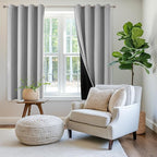 ChrisDowa Custom 100% Blackout Curtains for Bedroom with Black Liner, Double Layers Total Blackout Thermal Insulated Grommet Window Curtains 1 Panel (Custom Size and Color)
