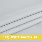 NICETOWN Greyish White Ring Top Panels - Thermal Insulated Shades for Nursery, Kids Room, Yard, Closet, Garage - Breathable Fabric, Privacy Assured, 2 Panels, W52 x L95