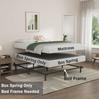 Queen Size Box Spring and Cover Set, 9 Inch High Profile Metal BoxSpring, Heavy Duty Structure Mattress Foundation, Noise Free, Non-Slip, Easy Assembly