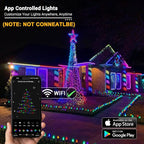 Brizled (Not Connectable Color Changing Smart Christmas Lights, 78FT 120 LED C9 String Lights App Control, Dimmable Outdoor Christmas Light, Christmas Tree Light Indoor, RGB Xmas Lights Party Decor