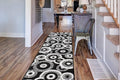 Custom Length Cut to Size Modern Farmhouse Carpet Runner Rug for Hallways, Non Slip Rubber Backed, 31 inch Wide X Customized Length, Geo Black, 31 inch X 12 feet
