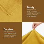 Utopia Bedding Fleece Blanket Queen Size Gold 300GSM Luxury Fuzzy Soft Anti-Static Microfiber Bed Blanket (90x90 Inch)