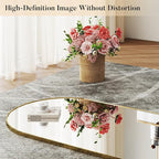 DUMOS Arched Wall-Mounted Full Length Mirror 60"x16" for Bedroom, Full Body Floor Mirror with Stand, Hanging or Leaning for Wall, Gold