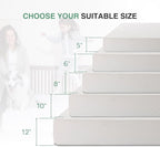 Queen Mattress in a Box, 8 inch Mattresses for Platform Bed Double Size Daybed, Green Tea Memory Foam Medium Firm