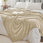BEDELITE Fleece Blanket Full Size Linen Throw Blankets for Couch & Bed, Luxury Plush Cozy Fuzzy Blanket 84x90 inches, Super Soft Warm Lightweight Throw Blanket for Travel Camping