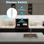 Litever Under Cabinet Lights Plug in, 6 pcs 12 Inches LED Light Strip Bars. Super Bright Dimmable Linkable for Kitchen Counter Above Cabinets Shelf Workbench Desk Closet Lighting. Daylight 5000K