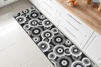 Custom Length Cut to Size Modern Farmhouse Carpet Runner Rug for Hallways, Non Slip Rubber Backed, 31 inch Wide X Customized Length, Geo Black, 31 inch X 12 feet