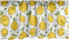 Ambesonne Lemons Window Valance Pack of 2, Continuous Citrus Fruits Leaves Refreshing Cartoon Pattern, Rod Pocket Curtain Valances for Kitchen Bedroom, 54" X 18", Lime Green Earth Yellow