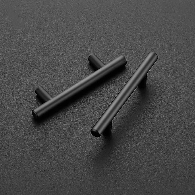 Ravinte 50 Pack 6 inch Cabinet Pulls Matte Black Stainless Steel Kitchen Cupboard Handles Cabinet Handles 3.5” Hole Center