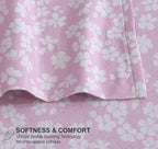 RUVANTI Flannel Sheets Twin XL Size - 100% Cotton Double Brushed Twin XL Sheet Sets, Deep Pockets 16 Inches, All Seasons Breathable & Extra Soft Bed Sheets, Warm & Cozy, 3 Piece, Pink Flora