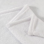 BEDELITE Fleece Blanket White Throw Blanket for Couch & Bed, Luxury Plush Cozy Fuzzy Blanket 50" x 60", Super Soft Warm Lightweight Throw Blanket for Travel Camping