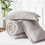 Bedsure Queen Comforter Set - Taupe Soft Bedding for All Seasons, Cationic Dyed Bed Set, 3 Pieces, 1 Queen Size Comforter (90"x90") and 2 Pillow Shams (20"x26"+2")