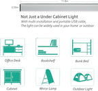 ASOKO Under Cabinet Led Lighting, 12 Inch Light Strip Bar, Daylight White 5000K Dimmable Plug in USB Light, Small Thin Led Under Counter Lighting for Kitchen/Room/Shelf/Desk/Display Case