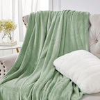 Walensee Fleece Blanket Plush Throw Fuzzy Lightweight (Twin Size 60x80 Sage Green) Super Soft Microfiber Flannel Blankets for Couch, Bed, Sofa Ultra Luxurious Warm and Cozy for All Seasons