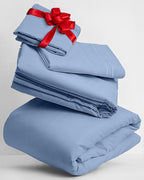 Mellanni Twin XL Sheets Set - 3 PC Iconic Collection Bedding - Hotel Luxury, Extra Soft, Cooling Bed Sheets - Wrinkle, Fade, Stain Resistant (Twin Extra Long, Sky Blue)