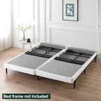 ZINUS 4 Inch Box Spring with Cover, No Assembly Mattress Foundation, Sturdy Metal Structure, Split King, White