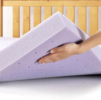 Mellow 3 Inch Ventilated Memory Foam Mattress Topper, Soothing Lavender Infusion, Queen