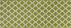 Custom Size Moroccan Trellis Runner Rug Mat for Wide Hallway Entryway Kitchen Laundry Room with Slip Resistant Latex Rubber Backing, Trellis Green, 31 inch X 15 feet