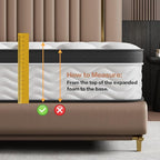 Queen Mattress,12 Inch Queen Size Mattress in a Box,Gel Memory Foam and Pocket Spring Hybrid Mattress,Ideal for All Sleep Positions,CertiPUR-US Certified,Shoulder Support-Medium Firm,80" x 60"