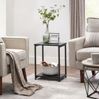 VASAGLE Side Tables Set of 2, Small End Table, Nightstand for Living Room, Bedroom, Office, Bathroom, Black ULET272B16