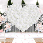 Zeyune 150 Pcs Hydrangea Artificial Flowers, Silk Flower Heads with Stems, Fake Hydrangea Bouquet for Wedding Arch Centerpiece DIY Floral Home Decoration (White)