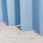 NICETOWN Room Darkening Curtains for Living Room, Grommet Window Treatment Thermal Insulated Solid Sound Reducing Drapes for Bedroom, Blue, Set of 2, W52 x L102