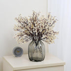 JAKY-Global Babys Breath Fabric Cloth Artificial Flowers 12 Bundle European Fake Silk Plants Decor Wedding Party Decoration Bouquets Real Touch DIY Home Garden (Champagne-12 pcs)