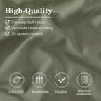Monbix King Size Comforter Set - 7 Pieces Bed in a Bag King, Light Sage Green Bedding Sets with Comforter, All Seasons Down Alternative Comforter Bed Set with Sheets, Pillowcases & Shams