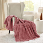 Bedsure GentleSoft Brick Dust Fleece Blanket for Couch - Cozy Soft Blankets for Women, Cute Small Throws for Girls, 50x70 Inches