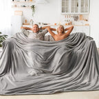 BEDELITE Big Fleece Blanket - 120" x 120" (10' x 10'), Super Soft Fluffy Fuzzy Oversized King Blanket for Bed, Couch, Sofa, Camping, Fits Whole Family, Grey