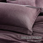 Monbix King Size Comforter Set, Italian Plum King Bedding Set Reversible, 7 Pieces, Cationic Dyeing Bed in a Bag King with Comforter, Sheets, Pillowcases & Shams