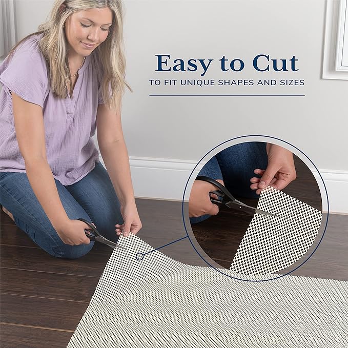 Veken 3x10 Ft Rug Pad Gripper for Hardwood Floors, Non Slip Rug Pads for Area Rugs, Thick Rug Grippers for Tile Floors, Under Carpet Anti Skid Mat, Keep Your Rugs Safe and in Place