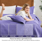 Love's cabin Twin Quilt Bedding Set Deep Purple Bedspreads - Soft Bed Summer Lightweight Bedspread Comforter - Coin Pattern Bedding Coverlet for All Season - 2 Pieces (1 Quilt, 1 Pillow Sham)
