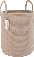 Cotton Rope Laundry Basket Hamper for Clothes Woven Storage Basket for Living Room Bedroom Boho Tall Rope Baskets for Blanket Toys Pillow Towels Baby Nursery Hamper Bin Konjac