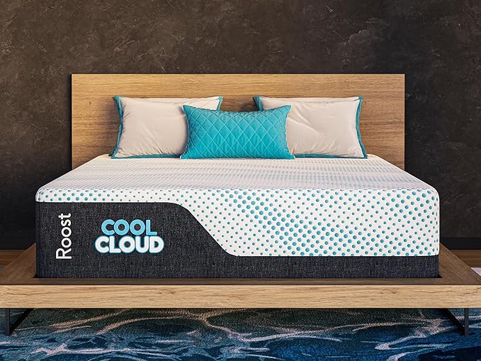 ROOST SLEEP Memory Foam Mattress, 14-Inch Queen – Cool Cloud Gel Foam Bed with Cooling Support and Pressure Relief – Soft, Contouring Mattress for Deeper Sleep