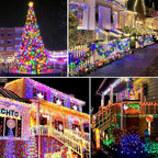 1000 LED 328ft 8 Modes with Timer Christmas String Lights IP55 Outdoor Waterproof UL Certificated Indoor Fairy Lights Garden Patio Wedding Christma Trees Parties Decoration Multicolor