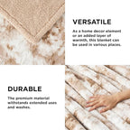 Bedsure GentleSoft Sherpa Fluffy Blanket Twin Size - Fleece Warm and Cozy Throw for Women Gift, Plush & Fuzzy Faux Christmas Fur Blanket for Couch, Bed Decor, Tie Dye Design, Beige, 60x80 Inches